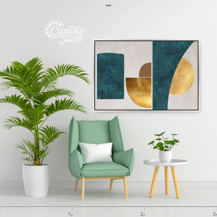 لوحة تجريدية بألوان هادئة وعصرية