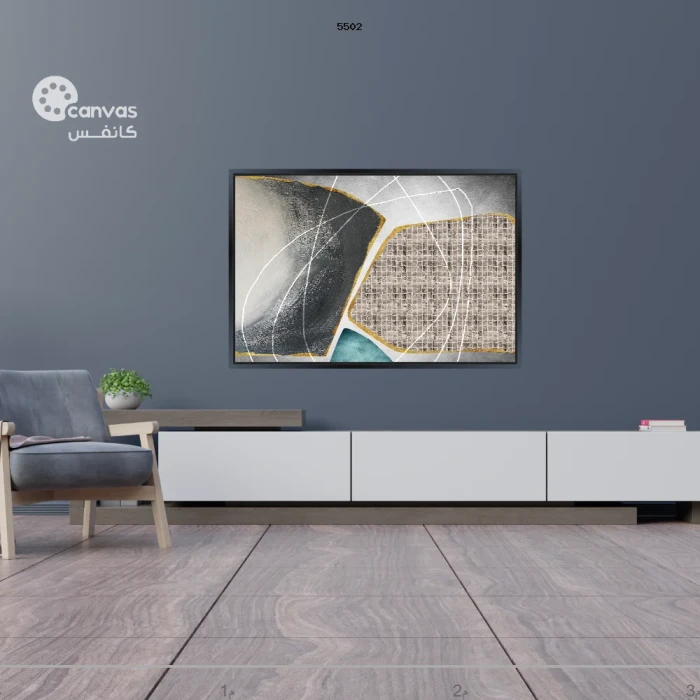 لوحة معاصرة بتفاصيل هندسية مميزة