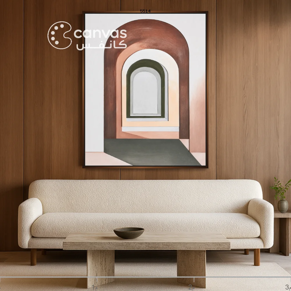 لوحة كانفس ممرات الألوان الذهبية بتصميم عصري