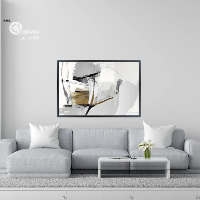 لوحة تجريدية تجمع بين الألوان الحيادية