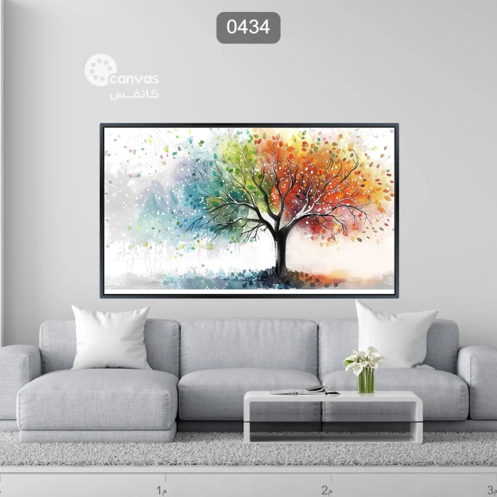 شجرة ملونة في فصل الخريف