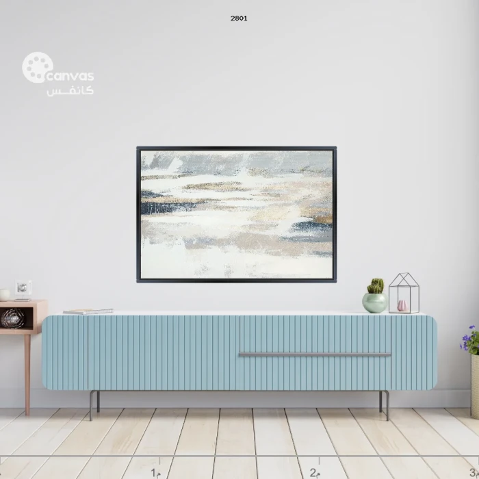 لوحة تعبيرية بألوان هادئة وجذابة