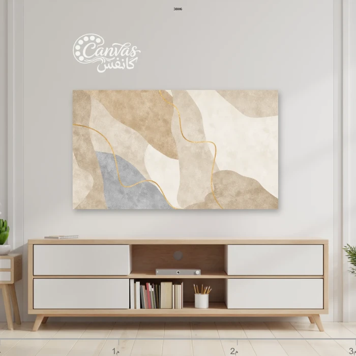 تكوين هندسي بألوان طبيعية هادئة