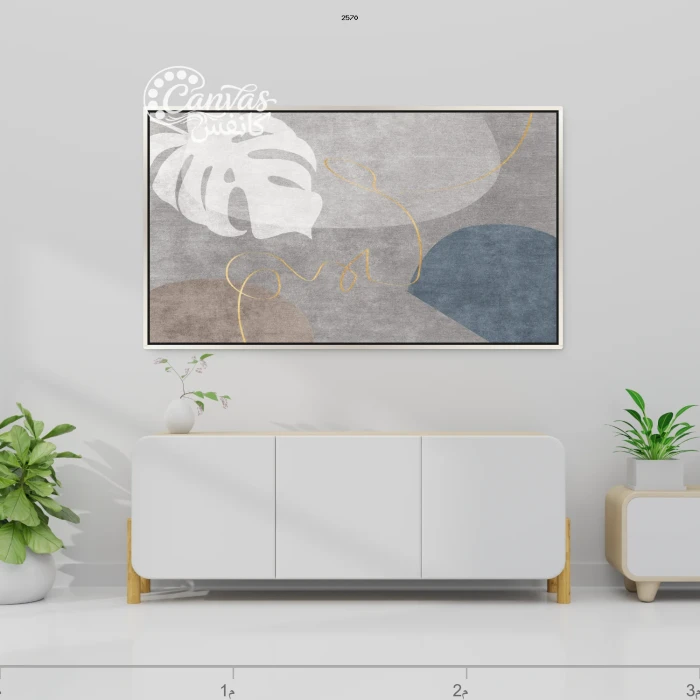 لوحة فنية معاصرة بتصميم هندسي