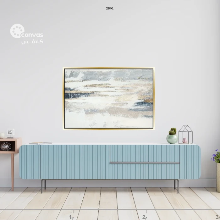 لوحة تعبيرية بألوان هادئة وجذابة