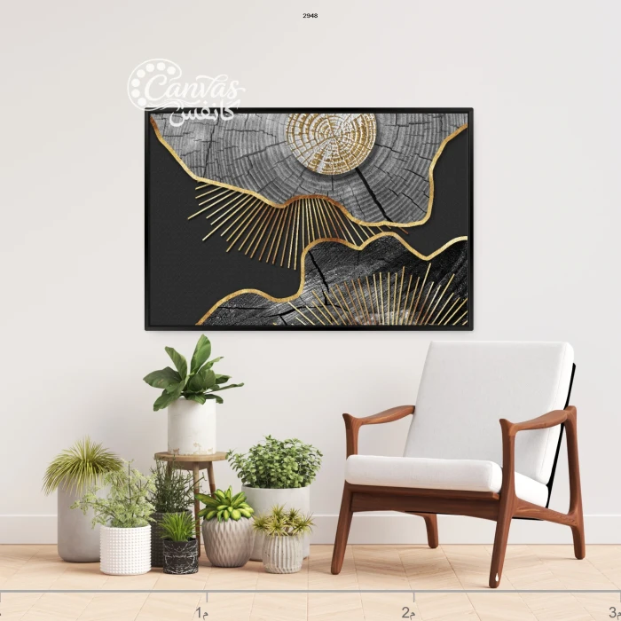 لوحة فنية حديثة بتفاصيل معمارية أنيقة