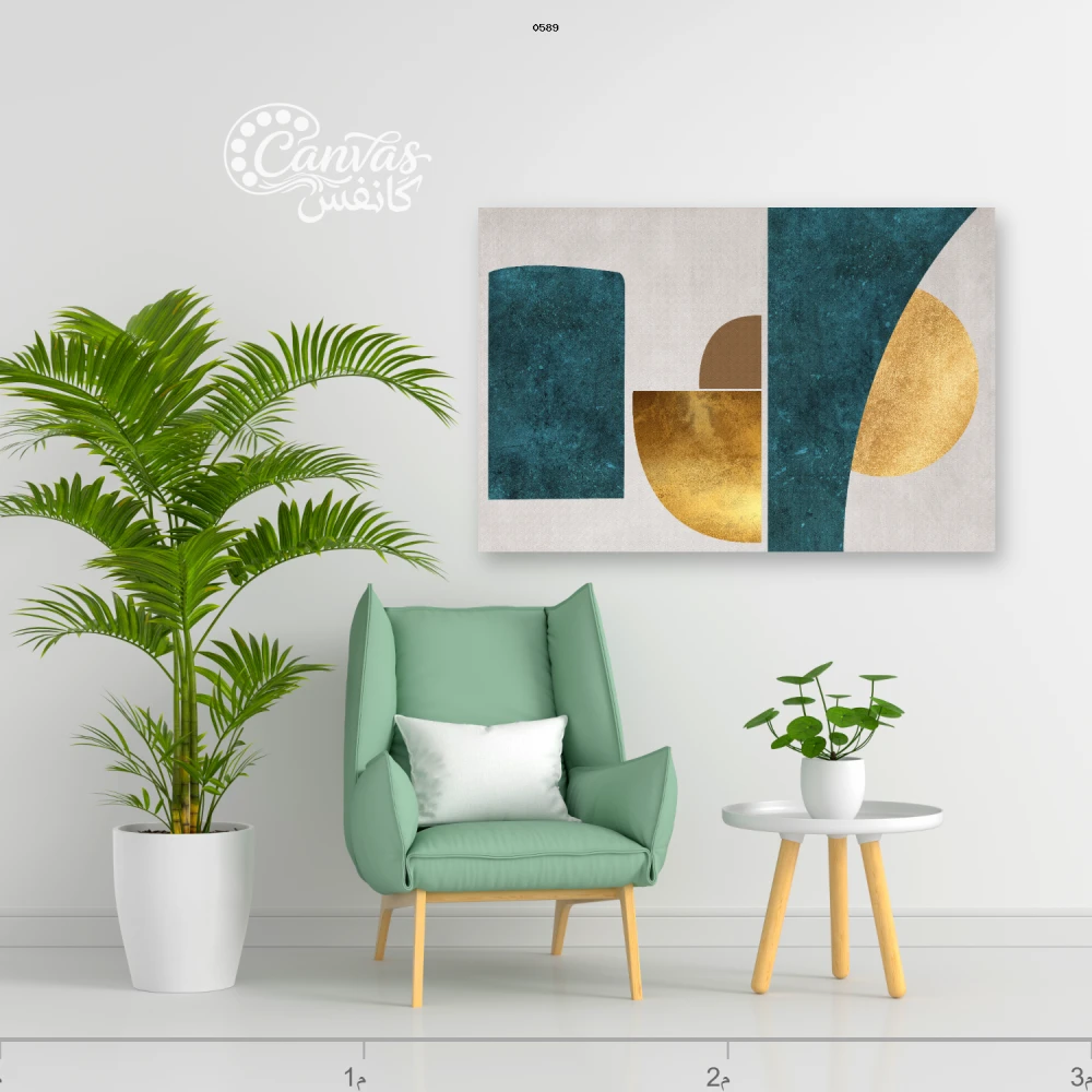 لوحة تجريدية بألوان هادئة وعصرية
