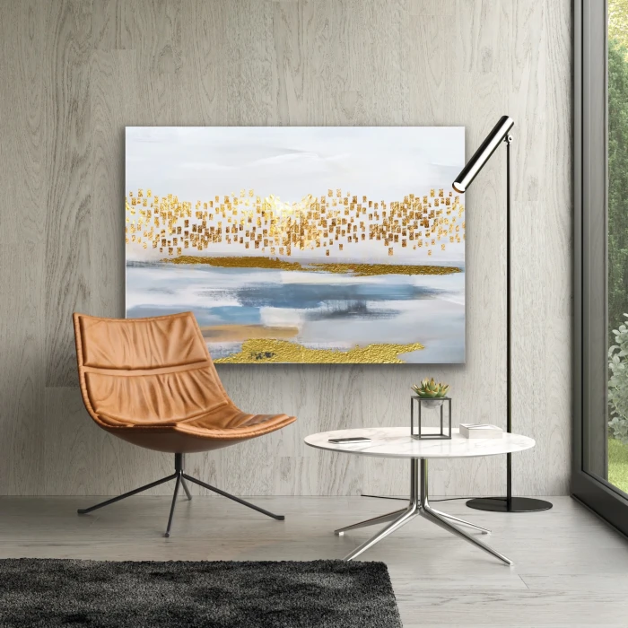 منظر طبيعي يجمع بين الذهب والأزرق