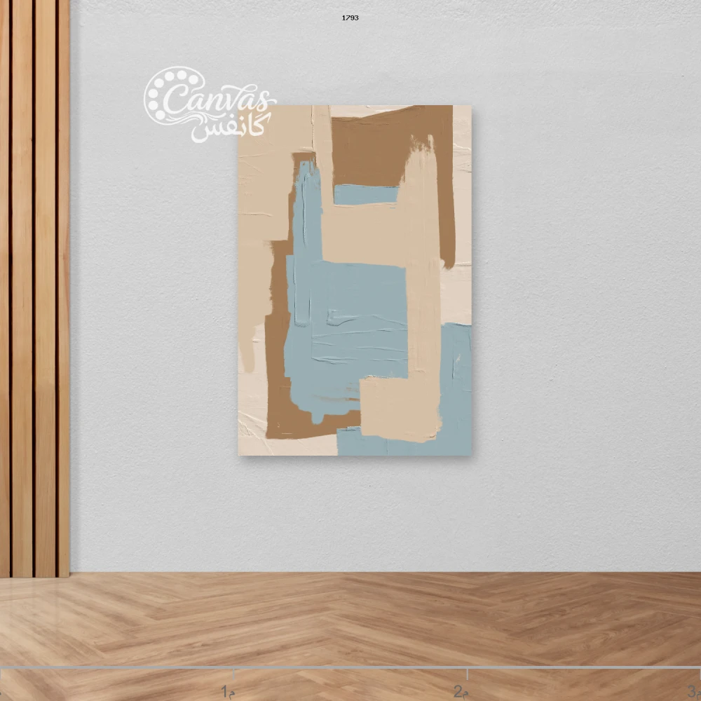لوحة تجريدية بألوان دافئة وباردة