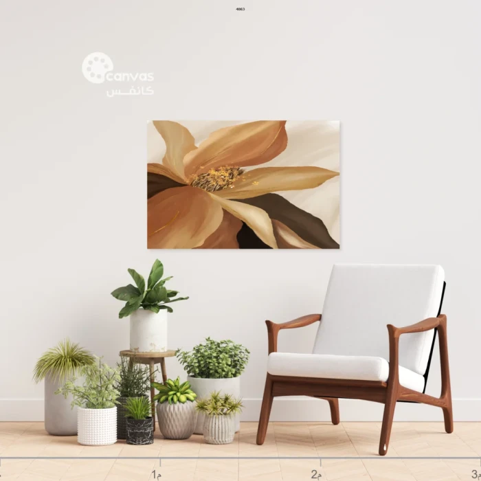 لوحة زهور بألوان دافئة وجذابة