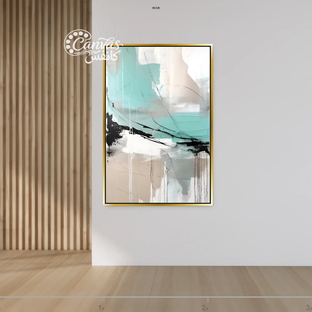 تجريد حديث بألوان هادئة وإبداعية