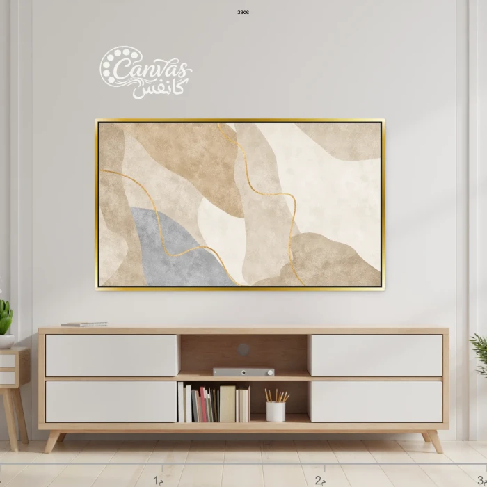 تكوين هندسي بألوان طبيعية هادئة