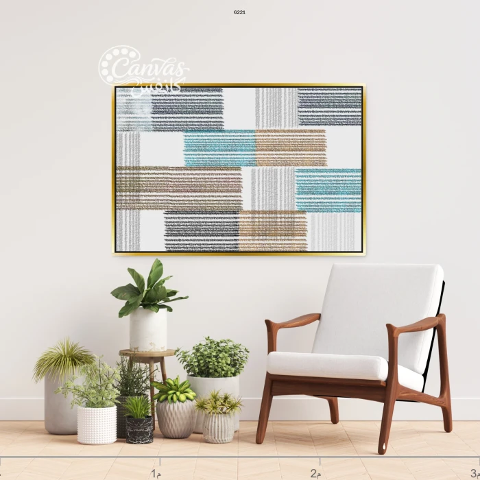 لوحة تجريدية بألوان هادئة وعصرية