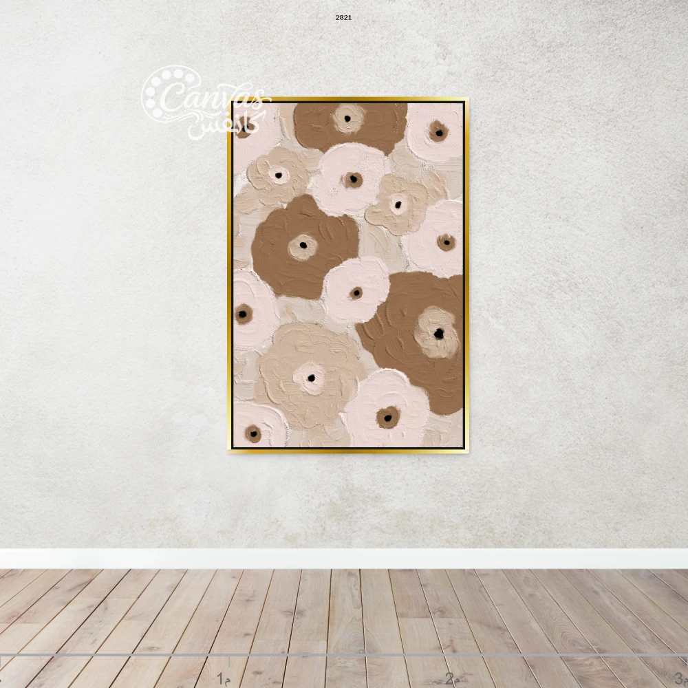 لوحة زهور بألوان دافئة ومشرقة