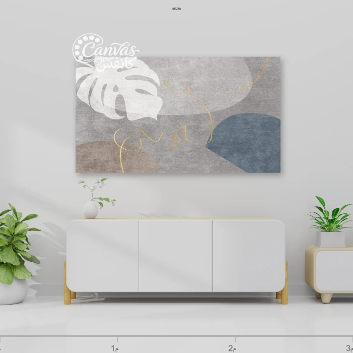 لوحة فنية معاصرة بتصميم هندسي