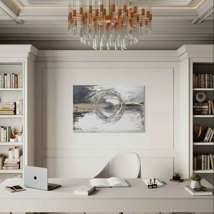 لوحة فنية حديثة تعكس الهدوء والجمال