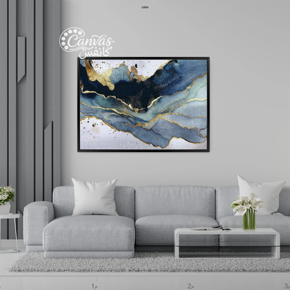 لوحة تجريدية بألوان هادئة وجذابة