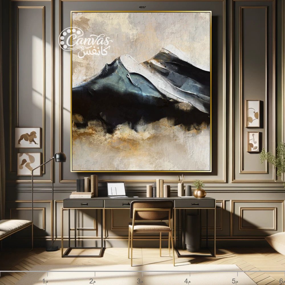 منظر جبلي بألوان هادئة