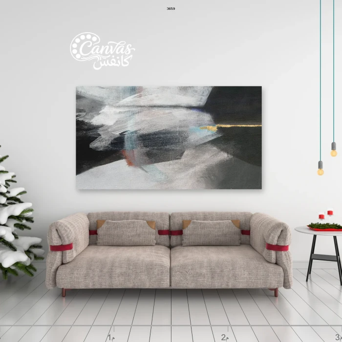 لوحة حديثة بتفاصيل تجريدية أنيقة