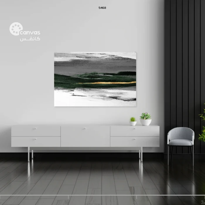 لوحة تجريدية تعكس الطبيعة الهادئة