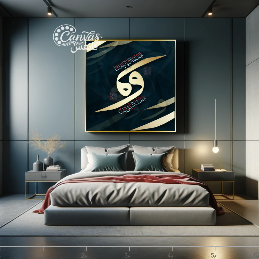 لوحة فنية معاصرة بألوان هادئة