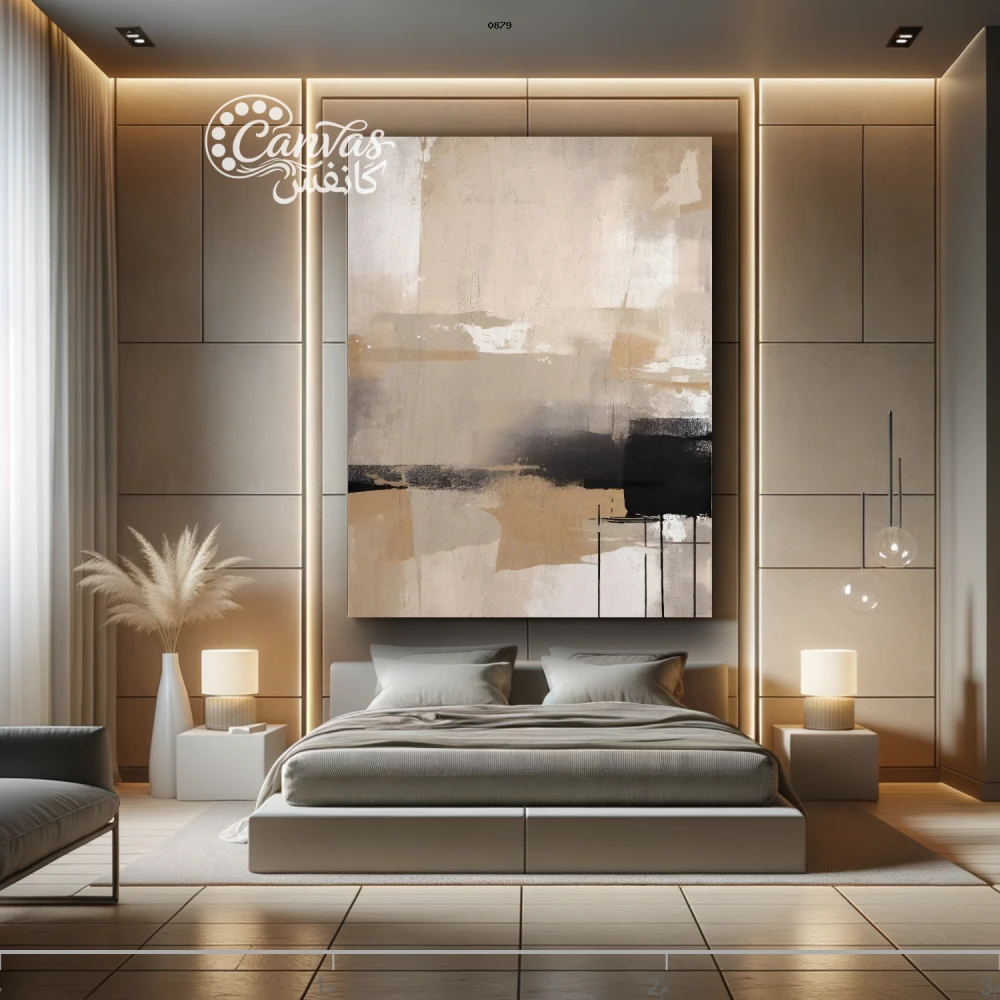 لوحة تجريدية تعكس الأناقة والهدوء