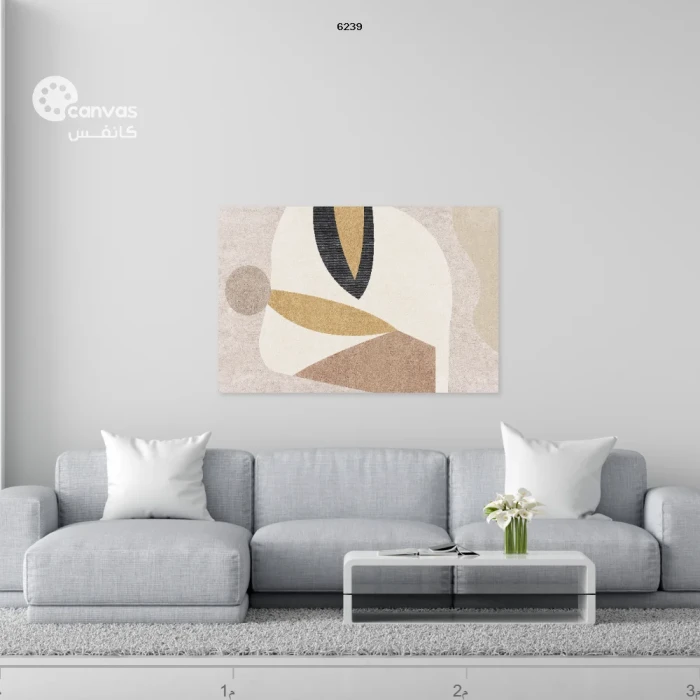 لوحة تجريدية بألوان دافئة وباردة