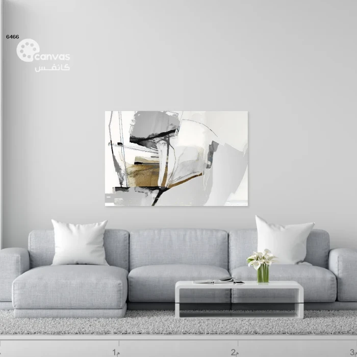 لوحة تجريدية تجمع بين الألوان الحيادية