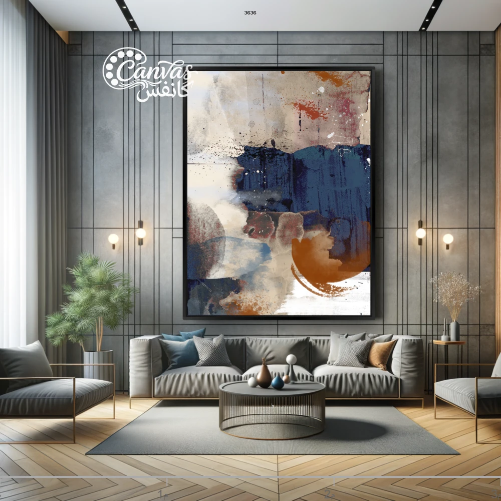 لوحة فنية حديثة تتضمن ألوان مائية