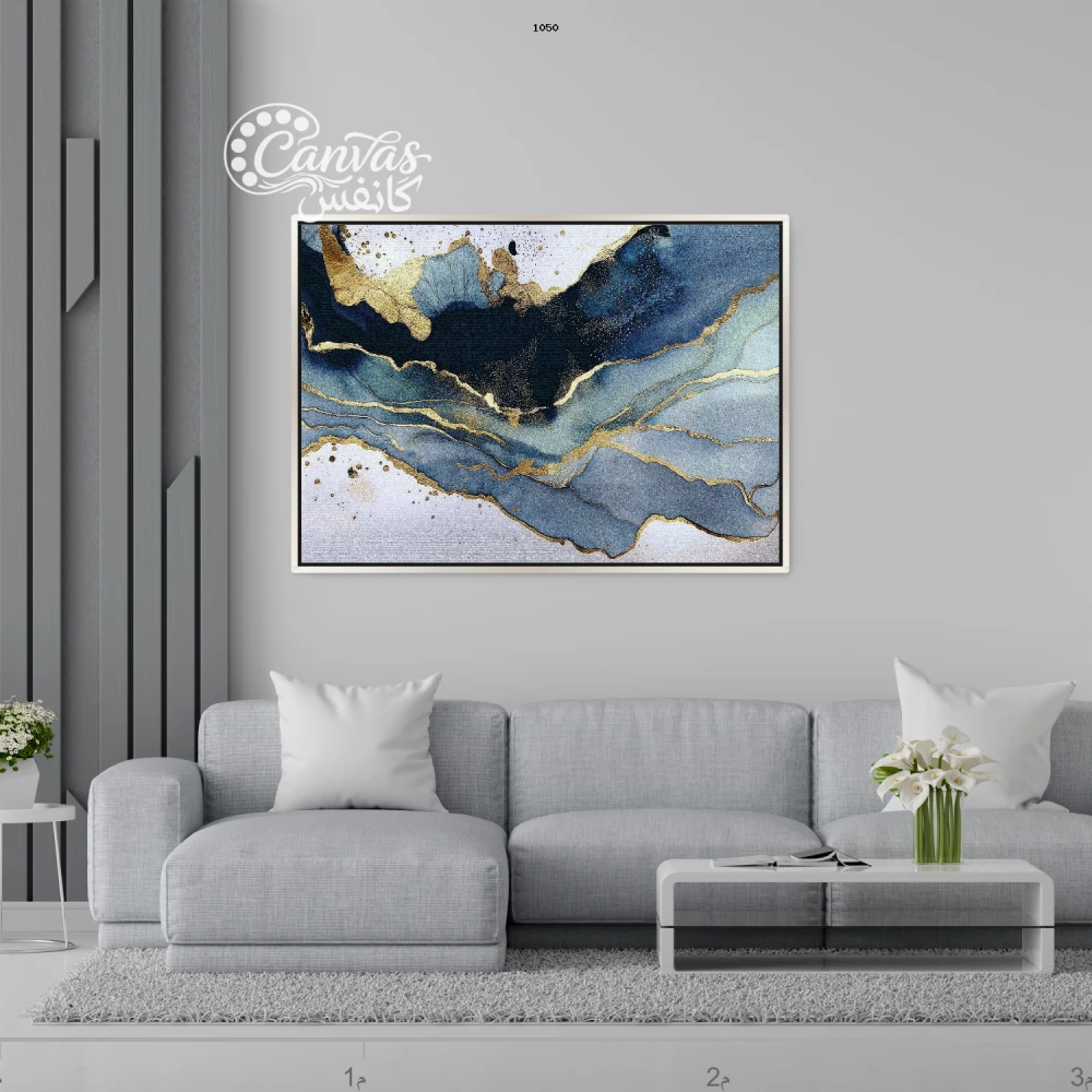 لوحة تجريدية بألوان هادئة وجذابة