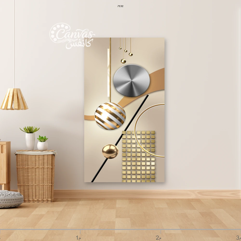 لوحة فنية حديثة بتصميم هندسي