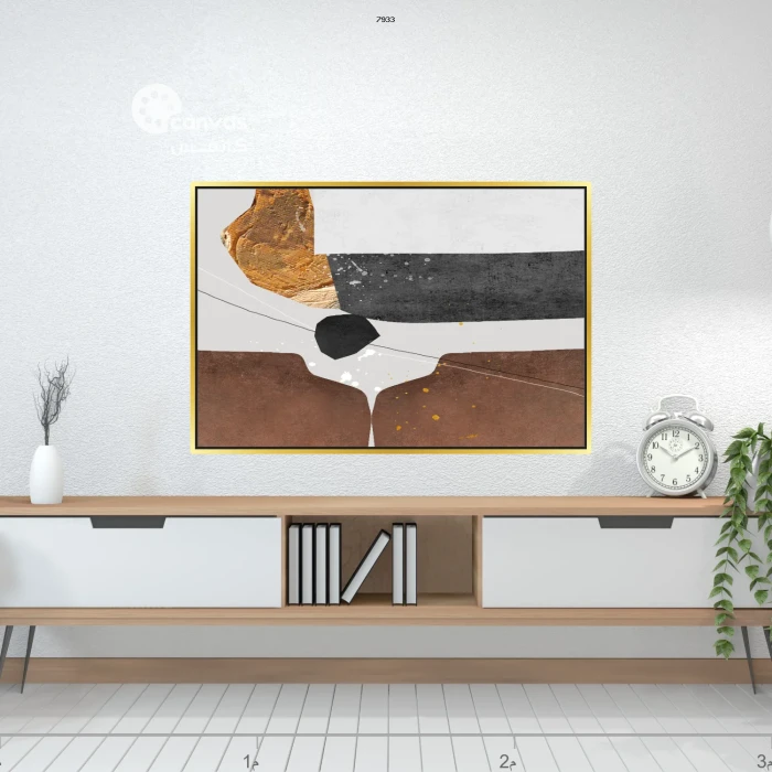 لوحة تجريدية تعبر عن التوازن والانسجام