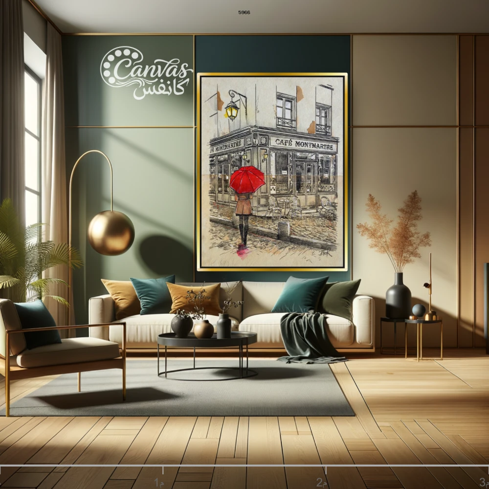 مشهد مقهى في شارع هادئ