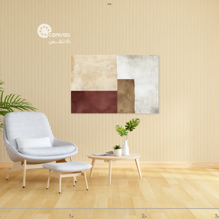 تركيبة هندسية بسيطة بألوان دافئة