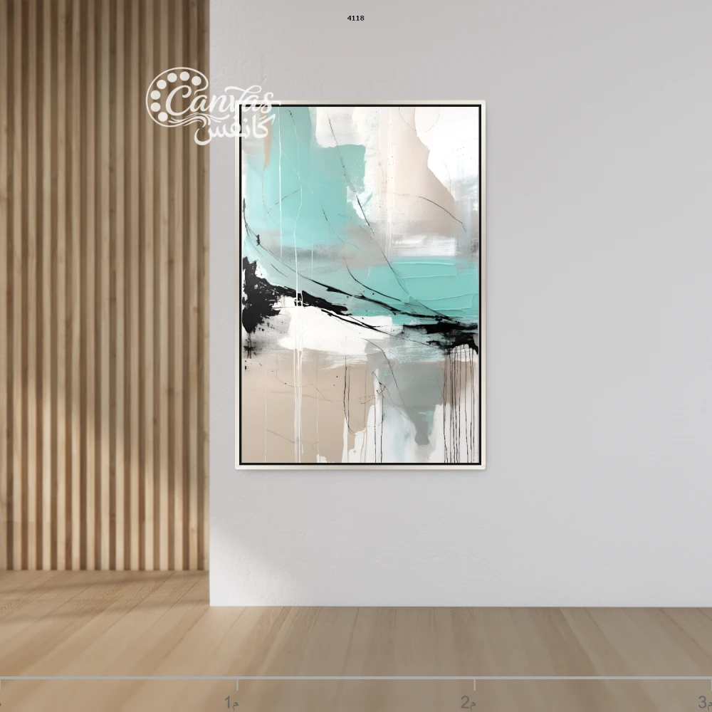 تجريد حديث بألوان هادئة وإبداعية