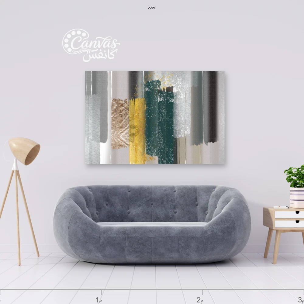 لوحة فنية معاصرة بألوان هادئة