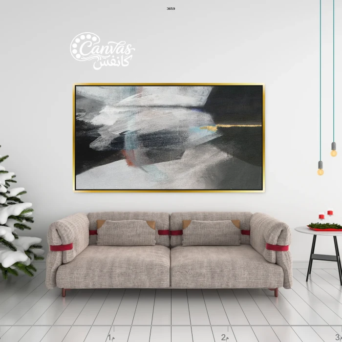 لوحة حديثة بتفاصيل تجريدية أنيقة