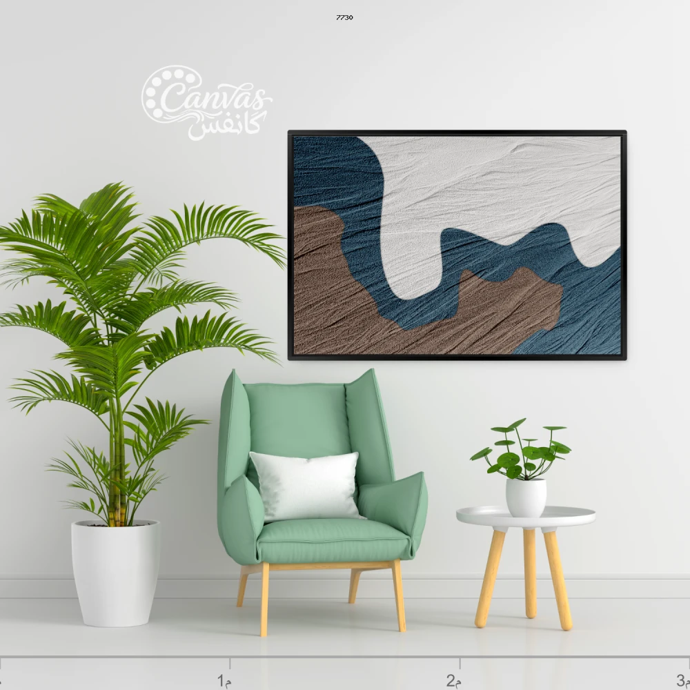 لوحة تجريدية بألوان طبيعية