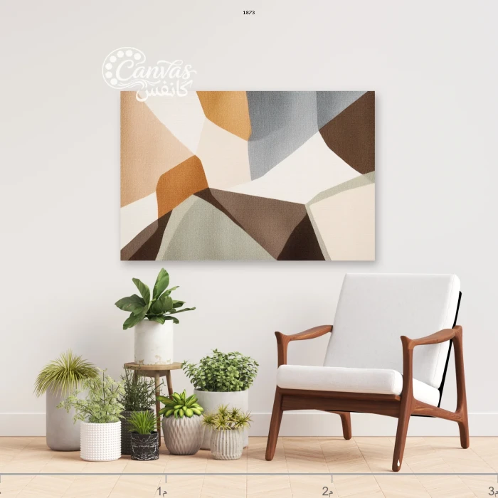 تكوين هندسي بألوان دافئة